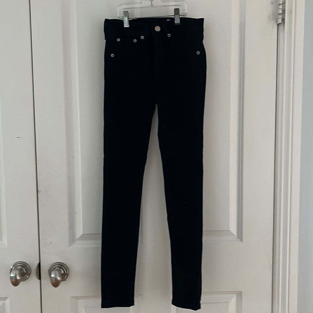 Rag & bone high rise skinny black jeans